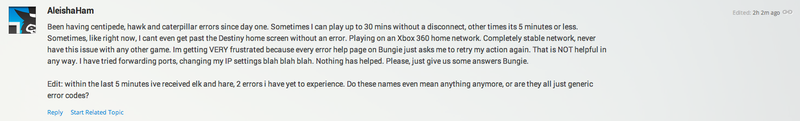 Illustration for article titled Some ​Destiny Owners Say Bungie Can't Address Customer Service Problems